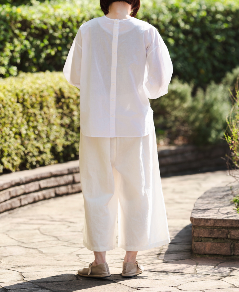 GNMDS2062CL (パンツ) 5.1oz WASHED COTTON / LINEN DENIM WIDE EASY PANTS