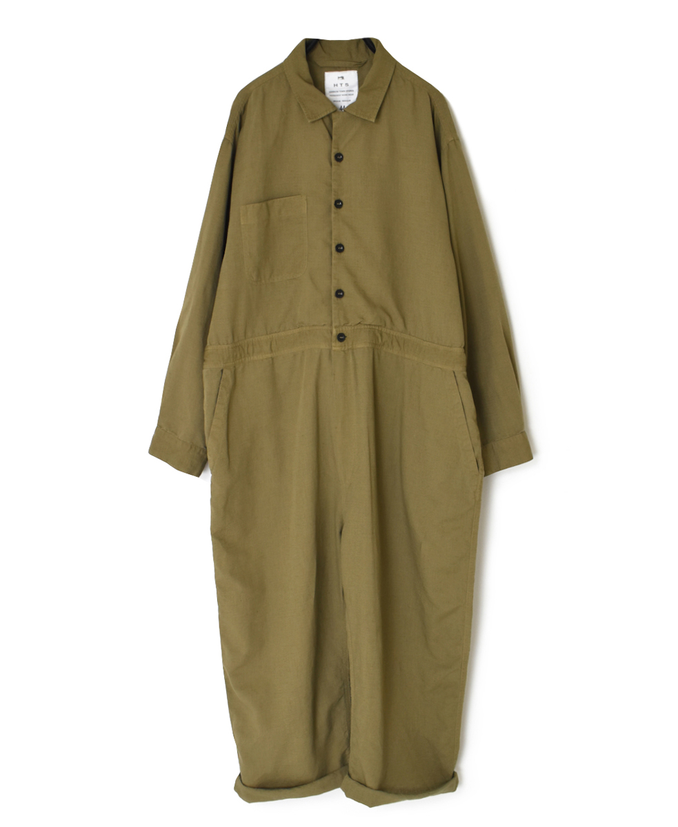 INHT2511CLD(シャツ) COTTON LINEN PLAIN OVERDYE ONE-UP COLLAR OVERALLS