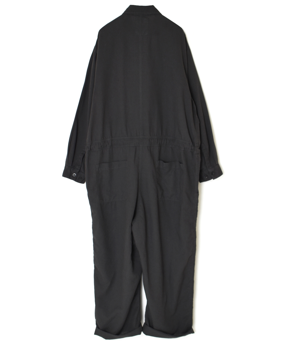 INHT2511CLD(シャツ) COTTON LINEN PLAIN OVERDYE ONE-UP COLLAR OVERALLS