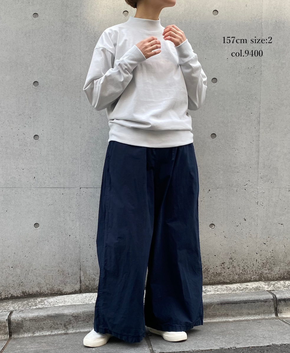 GNAM2401 (Tシャツ) SINGLE JERSEY MOCK-NECK LONG SLEEVE T-SHIRT