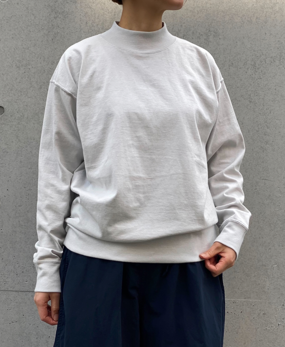 GNAM2401 (Tシャツ) SINGLE JERSEY MOCK-NECK LONG SLEEVE T-SHIRT