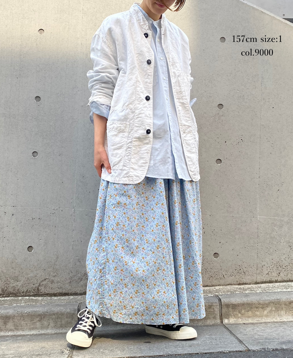 ISNAM2501D(ジャケット) COTTON LINEN OVERDYE BANDED COLLAR JACKET