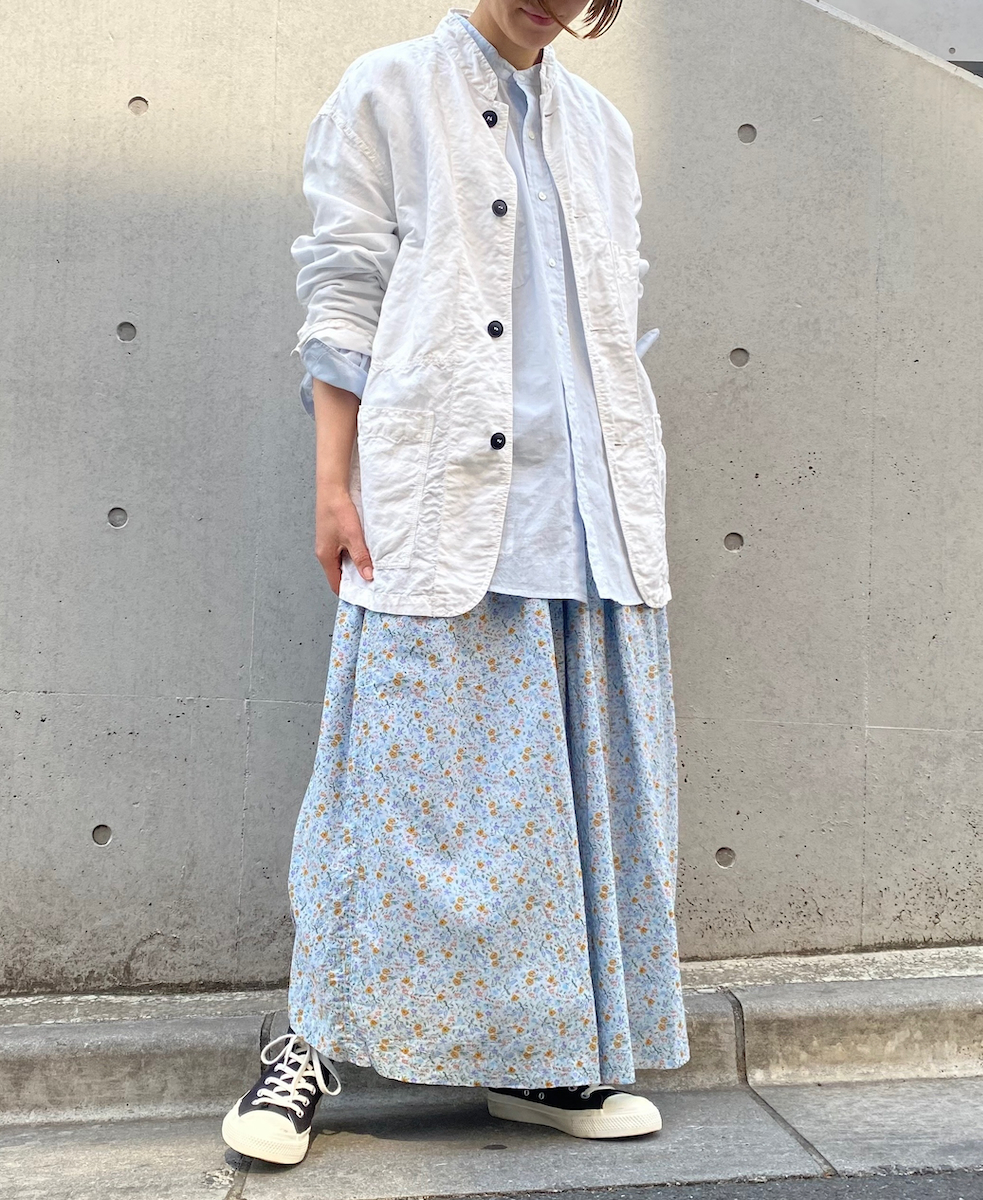 NVL2531CB(シャツ) 60s ORGANIC CAMBRIC BANDED COLLAR L/SL OVERSIZED SHIRT
