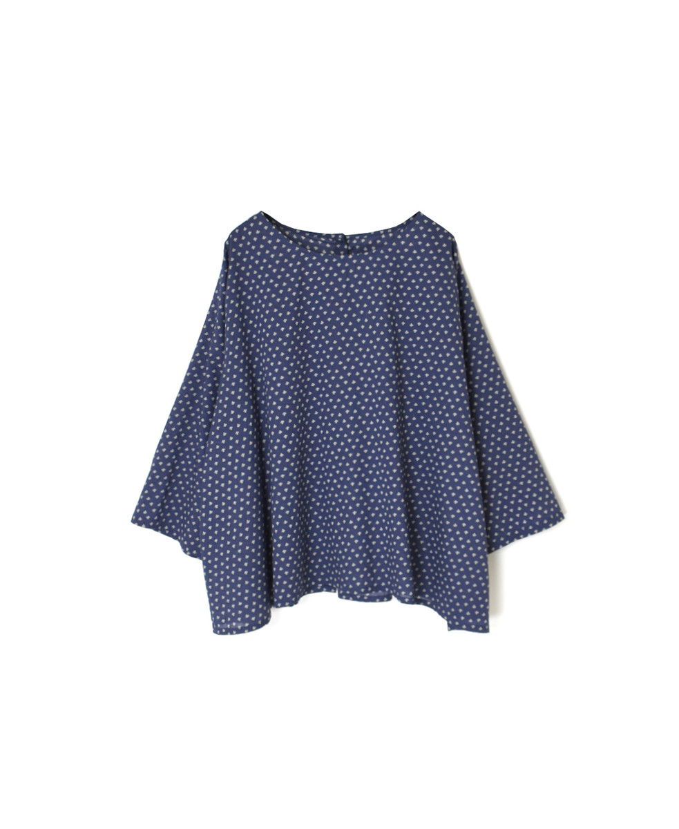 NSL25101(シャツ) 80s COTTON VOILE SMALL FLOWER PRINT BACK OPENING SMOCK