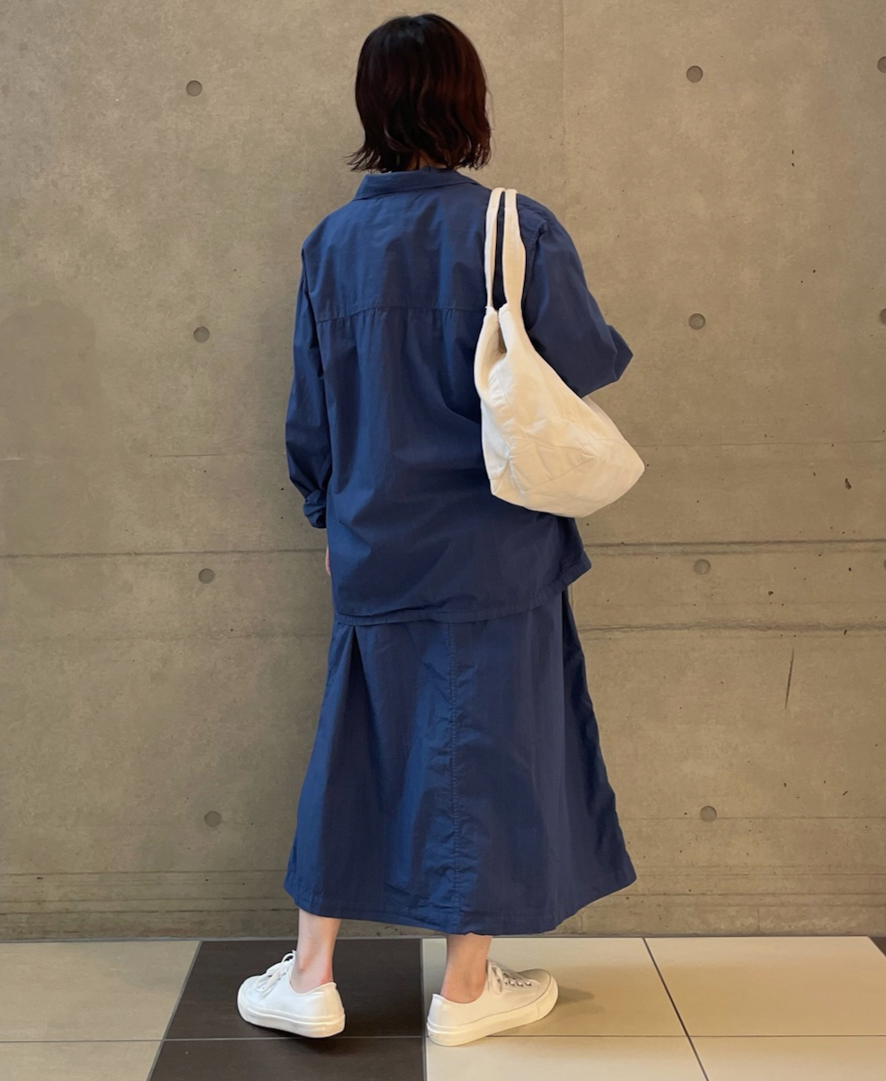 INHT2512STD(シャツ) COTTON STRIPE OVERDYE ONE-UP COLLAR SHIRT