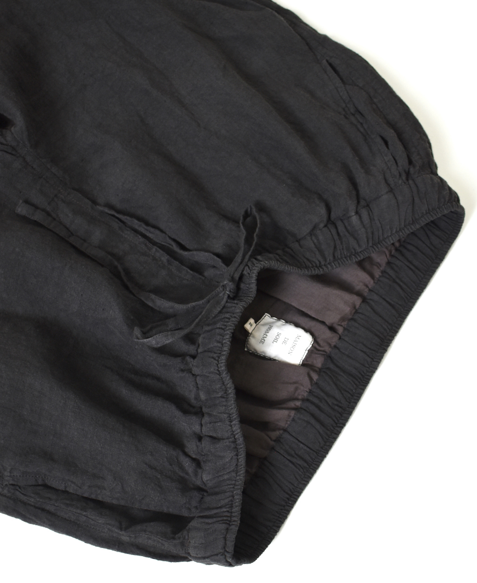 IMDSH2101LPD (パンツ) 60s LINEN PLAIN (OVERDYE) EASY CROPPED PANTS
