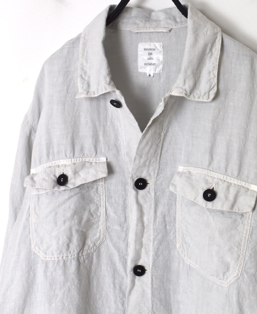 IMDSH2531LPD(ジャケット) 60s LINEN PLAIN(OVERDYE) WORK JACKET