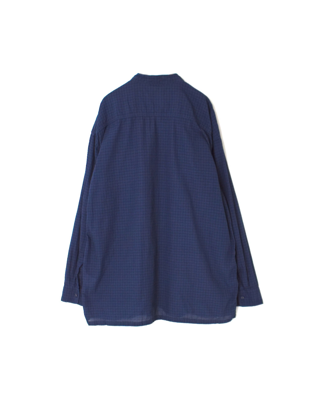 IMDSH2521CCD(シャツ) HANDWOVEN COTTON CHECK(OVERDYE) MDS BANDED COLLAR SHIRT