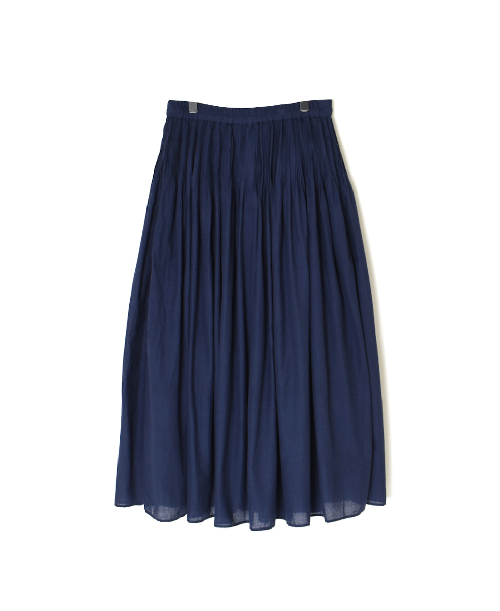 INMDS25045(スカート) 100s KHADI(100s×150s) RANDOM PLEATS FLARED SKIRT
