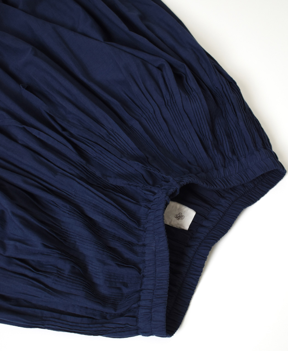 INMDS25045(スカート) 100s KHADI(100s×150s) RANDOM PLEATS FLARED SKIRT