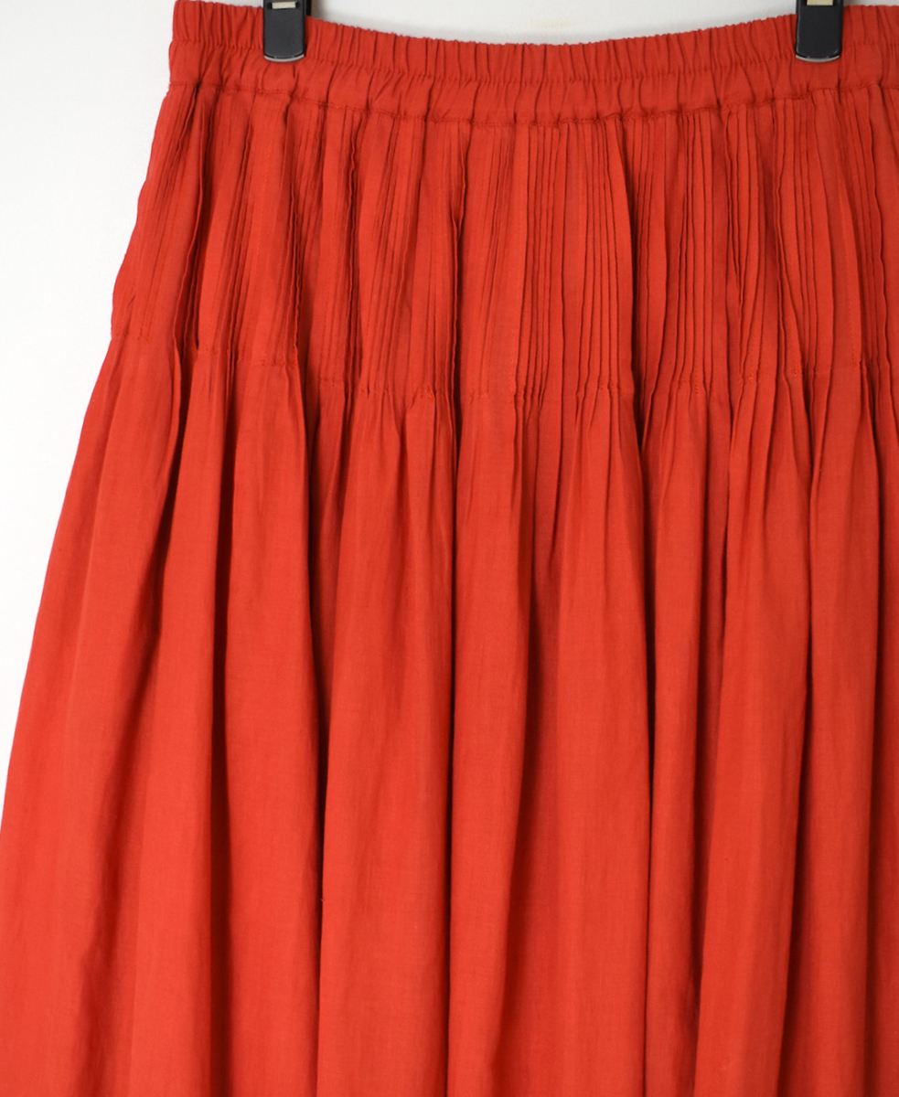 INMDS25045(スカート) 100s KHADI(100s×150s) RANDOM PLEATS FLARED SKIRT