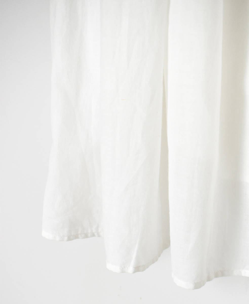 INMDS25045(スカート) 100s KHADI(100s×150s) RANDOM PLEATS FLARED SKIRT