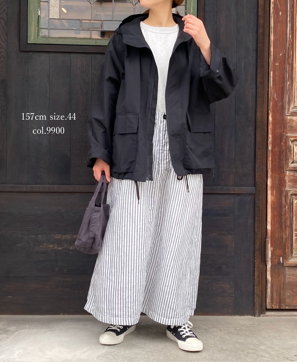NHT2511CNC(ジャケット) NYLON/COTTON HOODED PARKA WITH GUSSETED POCKET