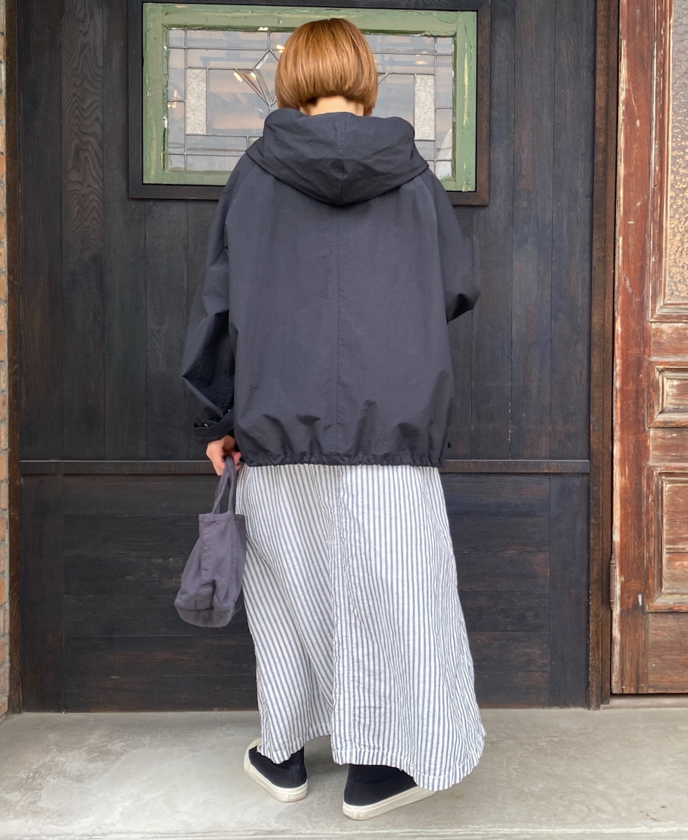 NHT2511CNC(ジャケット) NYLON/COTTON HOODED PARKA WITH GUSSETED POCKET