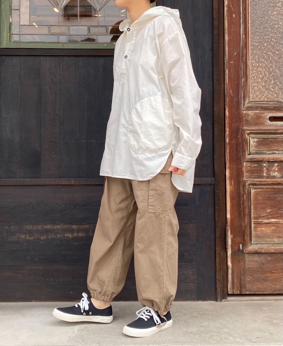 INHT2432CP (シャツ) 60s COTTON POPLIN OVERDYE HOODED PULLOVER SHIRT