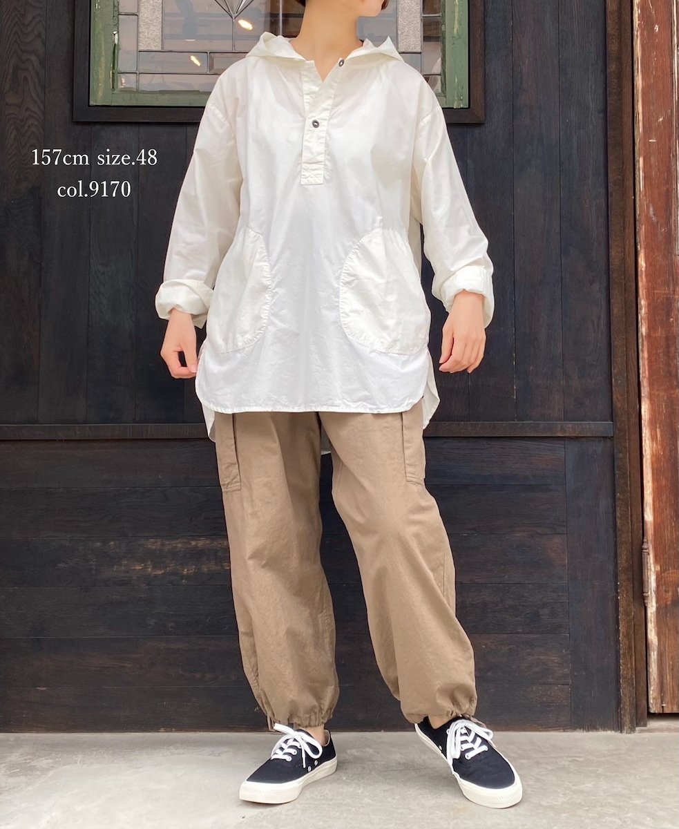 INHT2432CP (シャツ) 60s COTTON POPLIN OVERDYE HOODED PULLOVER SHIRT