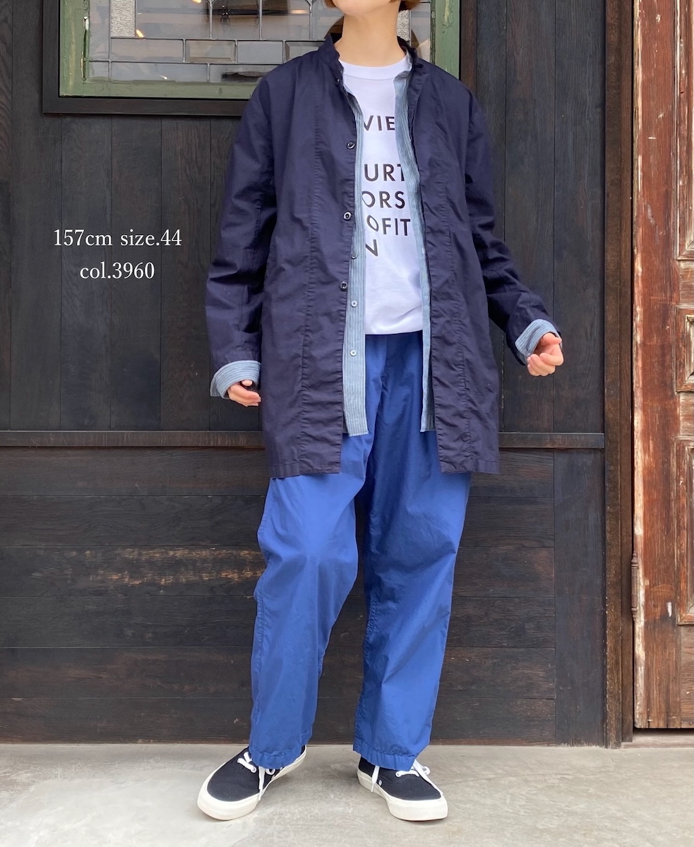 INHT2501CP(ジャケット) 60s COTTON POPLIN OVERDYE STAND COLLAR FLY FRONT JACKET