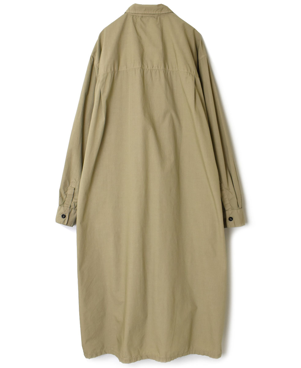 INHT2202CP (ロングシャツ) 60s COTTON POPLIN ONE-UP COLLAR LONG SHIRT