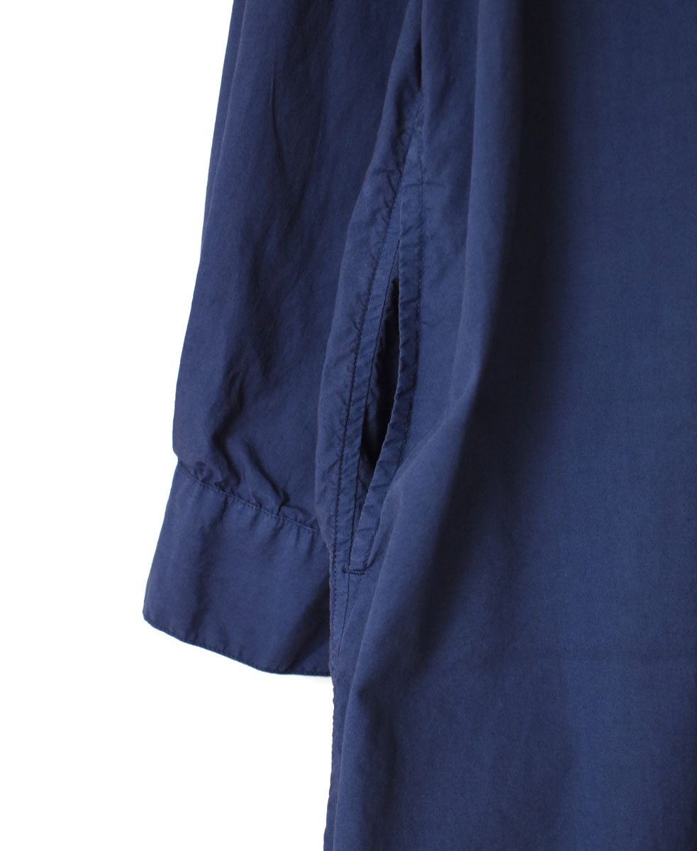 INHT2202CP (ロングシャツ) 60s COTTON POPLIN ONE-UP COLLAR LONG SHIRT