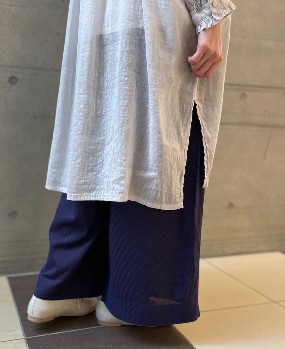 INMDS25035(パンツ) HANDWOVEN SILK/COTTON MICRO CHECK EASY PANTS