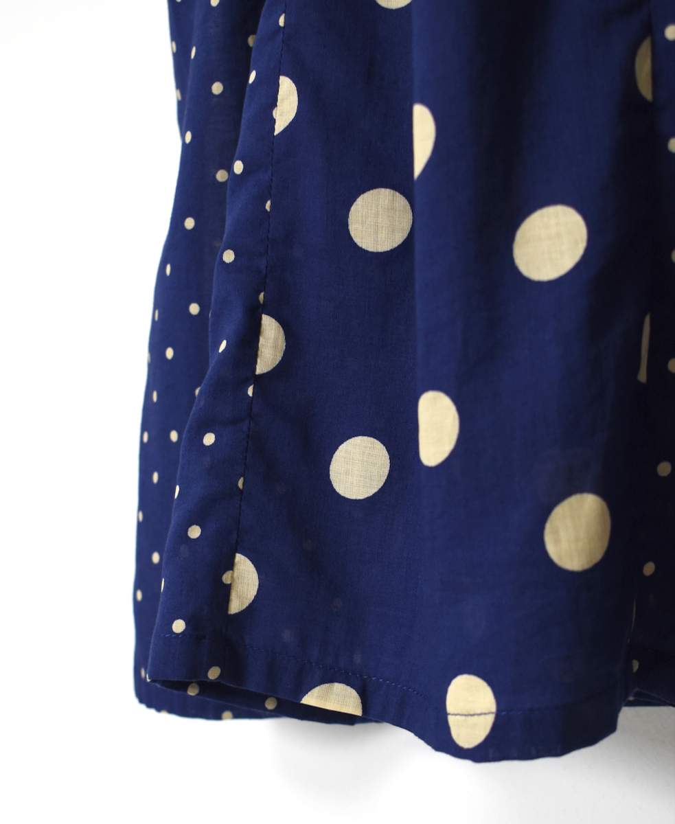 NSL25016(ワンピース) 80s COTTON VOILE DOT PRINT(PATCHWORK) BOAT NECK DRESS