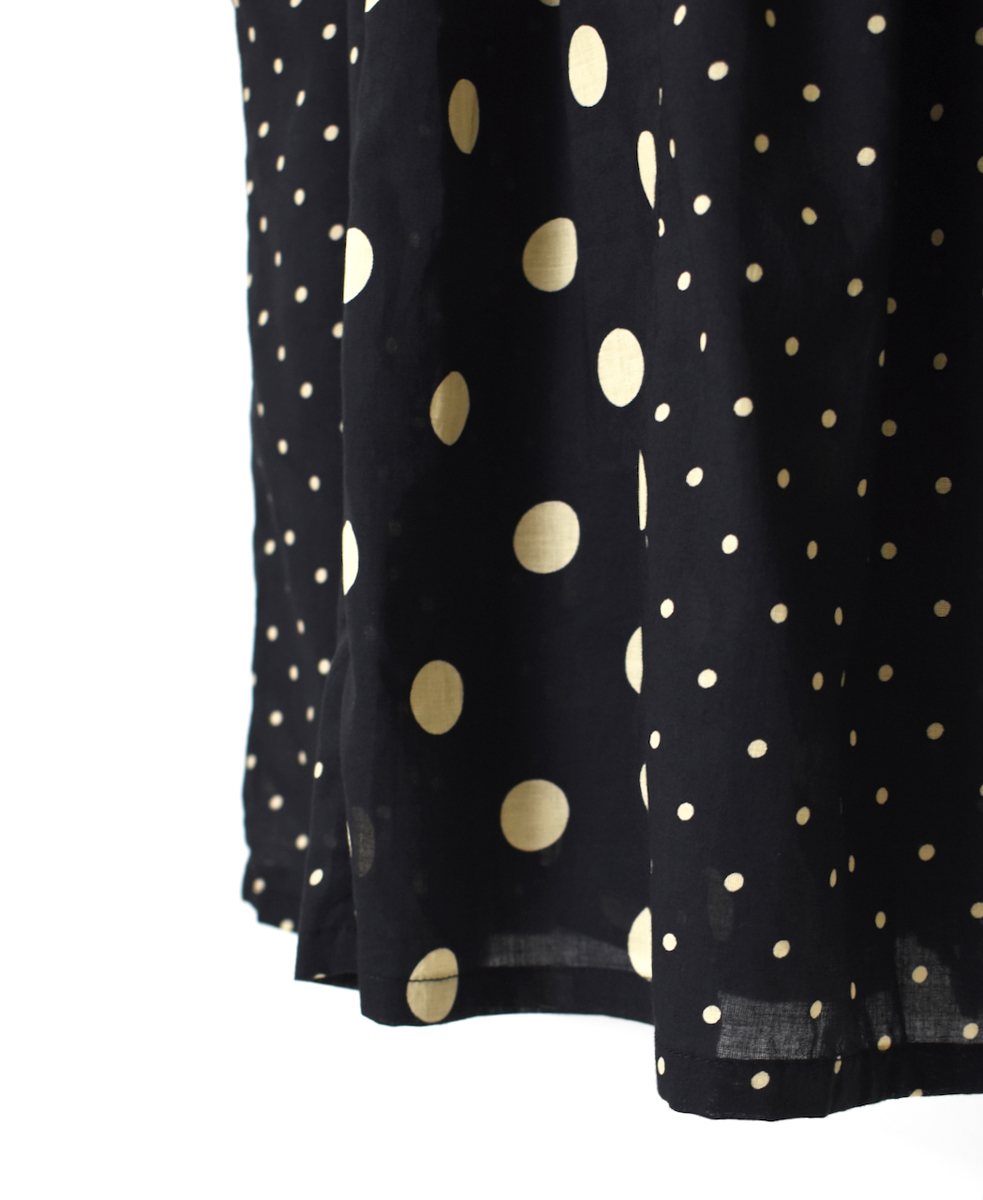 NSL25016(ワンピース) 80s COTTON VOILE DOT PRINT(PATCHWORK) BOAT NECK DRESS