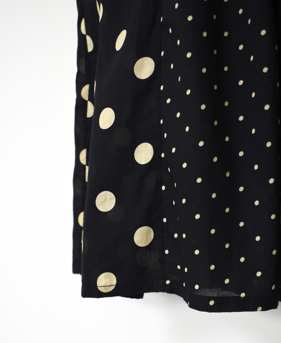 NSL25016(ワンピース) 80s COTTON VOILE DOT PRINT(PATCHWORK) BOAT NECK DRESS