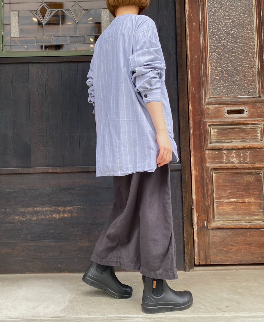 INHT2514CLD(スカート) COTTON LINEN OVERDYE EASY SKIRT