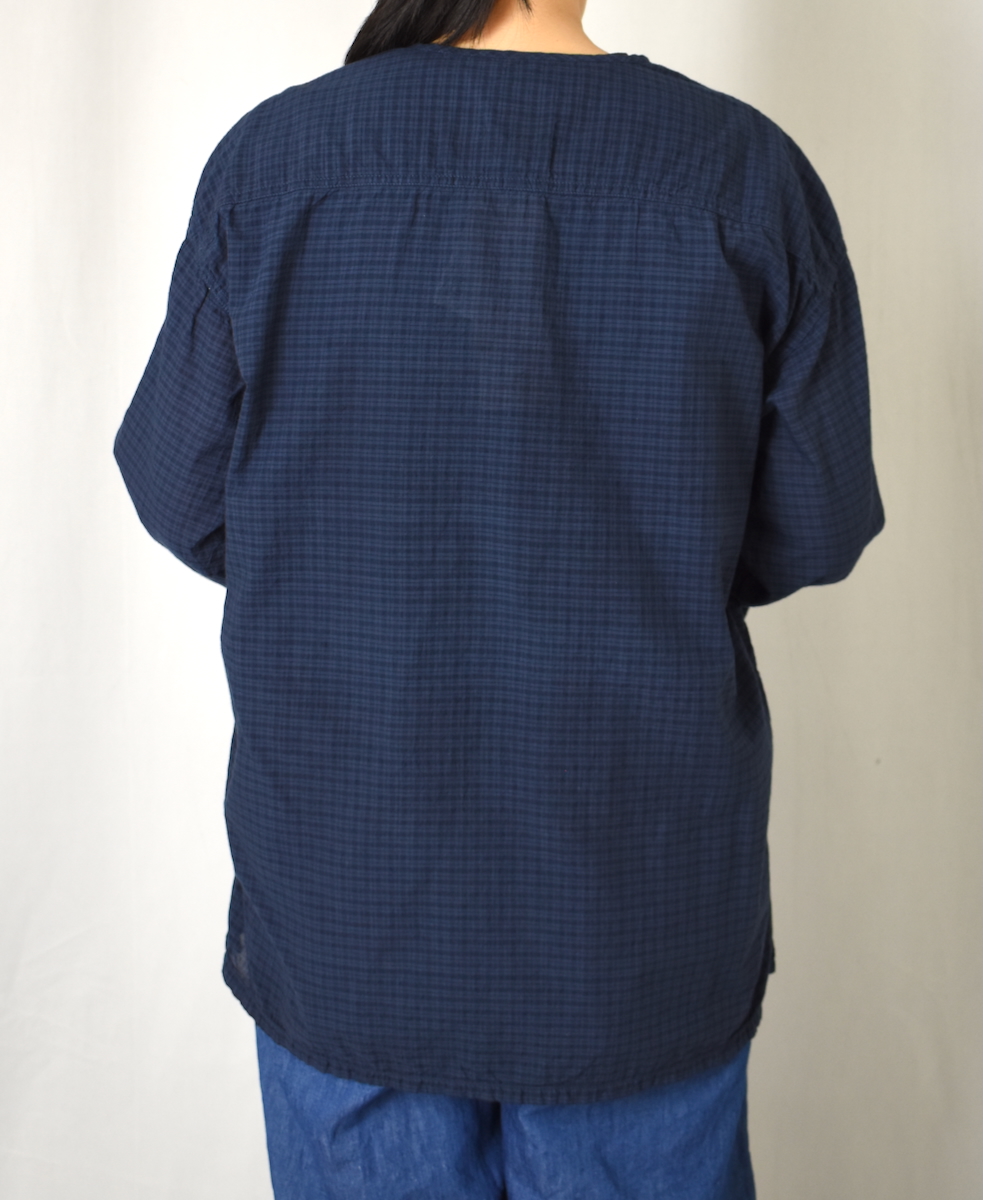 IMDSH2511CCD(シャツ) HANDWOVEN COTTON STRIPE(OVERDYE) MDS PULLOVER SHIRT