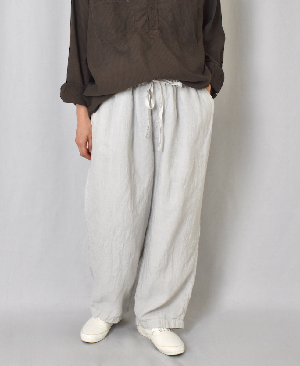 IMDSH2101LPD (パンツ) 60s LINEN PLAIN (OVERDYE) EASY CROPPED PANTS