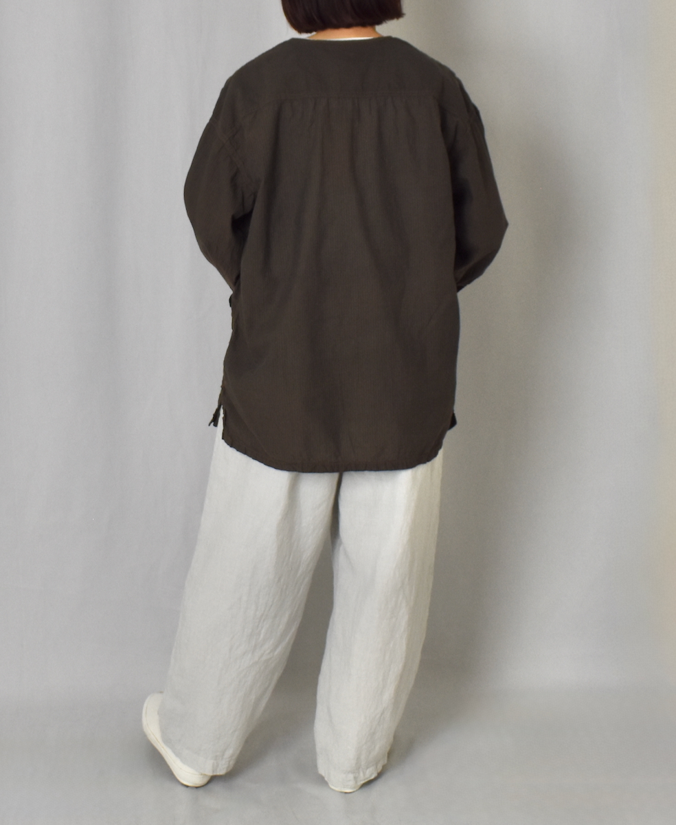 IMDSH2101LPD (パンツ) 60s LINEN PLAIN (OVERDYE) EASY CROPPED PANTS