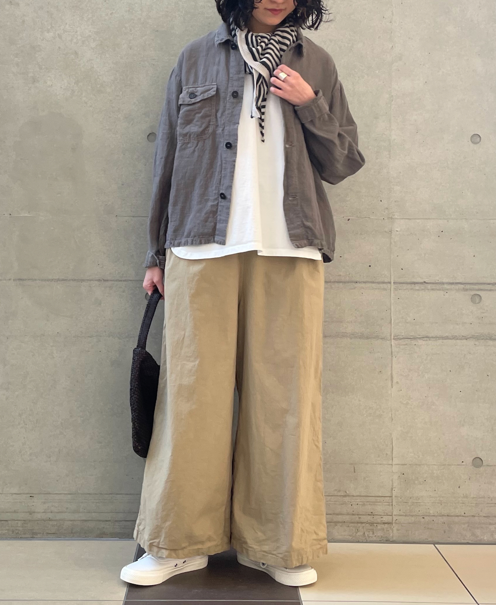 CLNAM2402S(スカーフ) COTTON STRIPE TRIANGLE SCARF