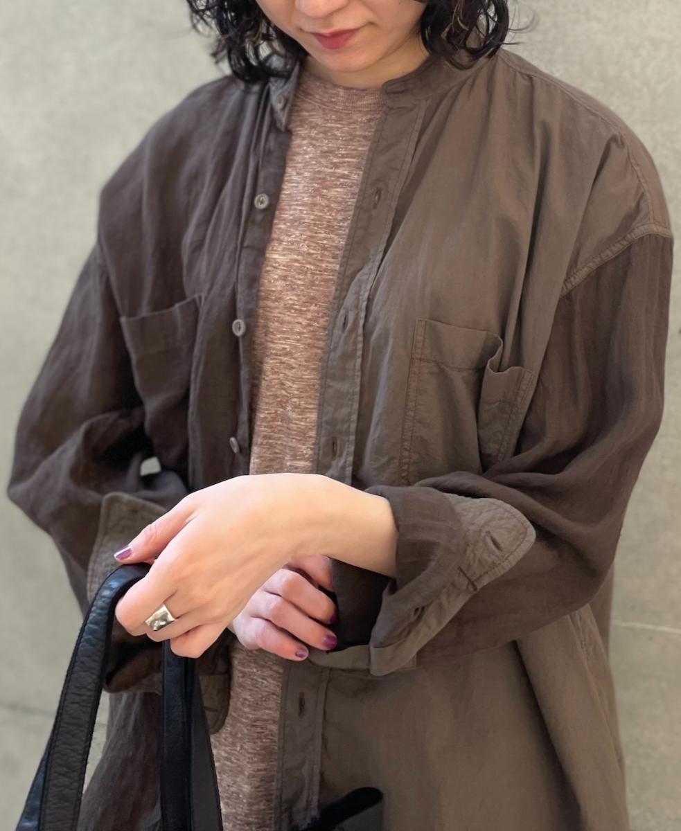 ●GNSL24043 (Tシャツ) SLUB VINTAGE CREW-NECK FRENCH/SL LONG SHIRT