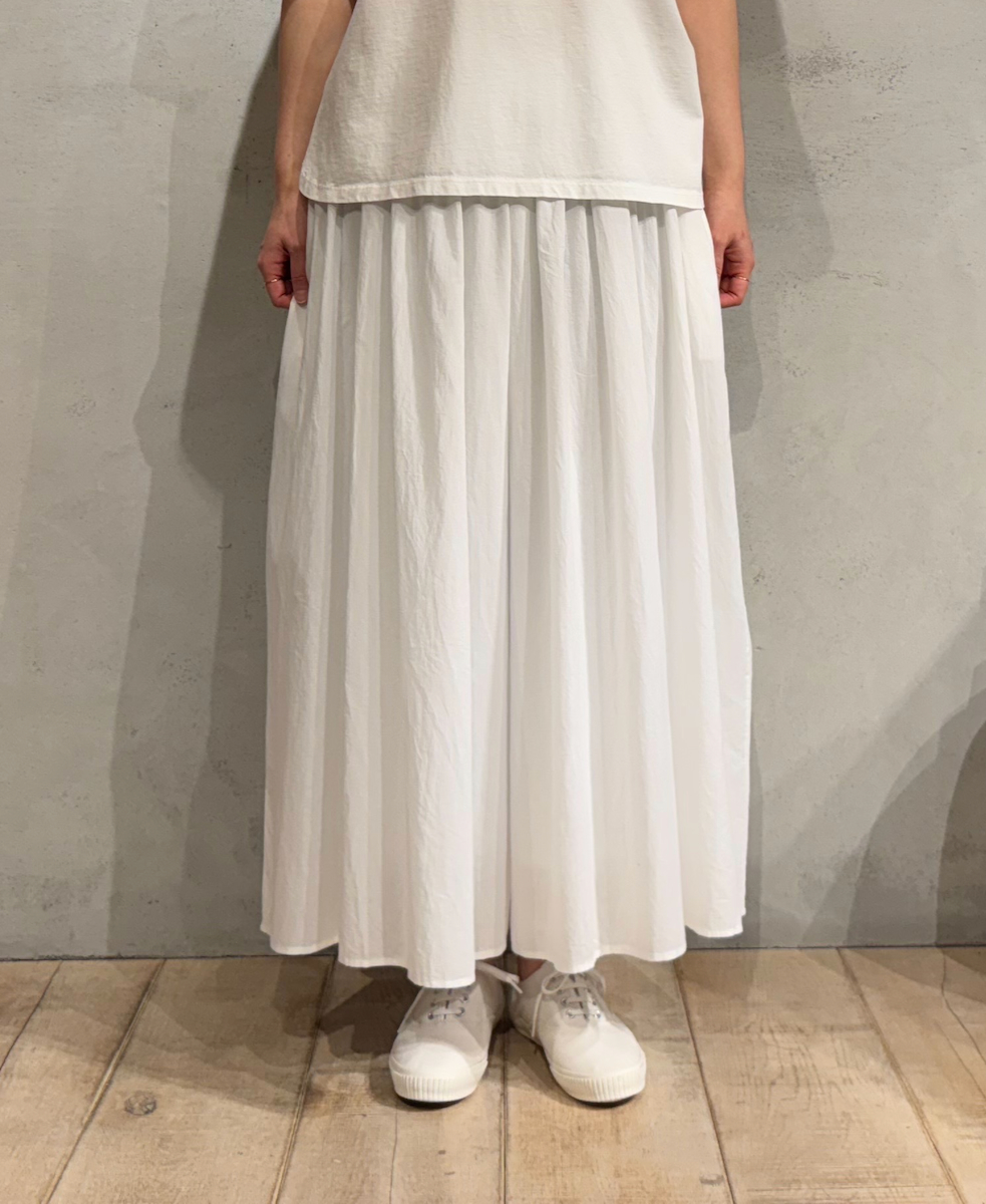NMDS25205(キュロット) 60s ORGANIC CAMBRIC GATHERED CULOTTES