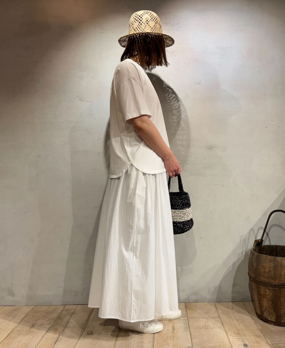 NMDS25205(キュロット) 60s ORGANIC CAMBRIC GATHERED CULOTTES