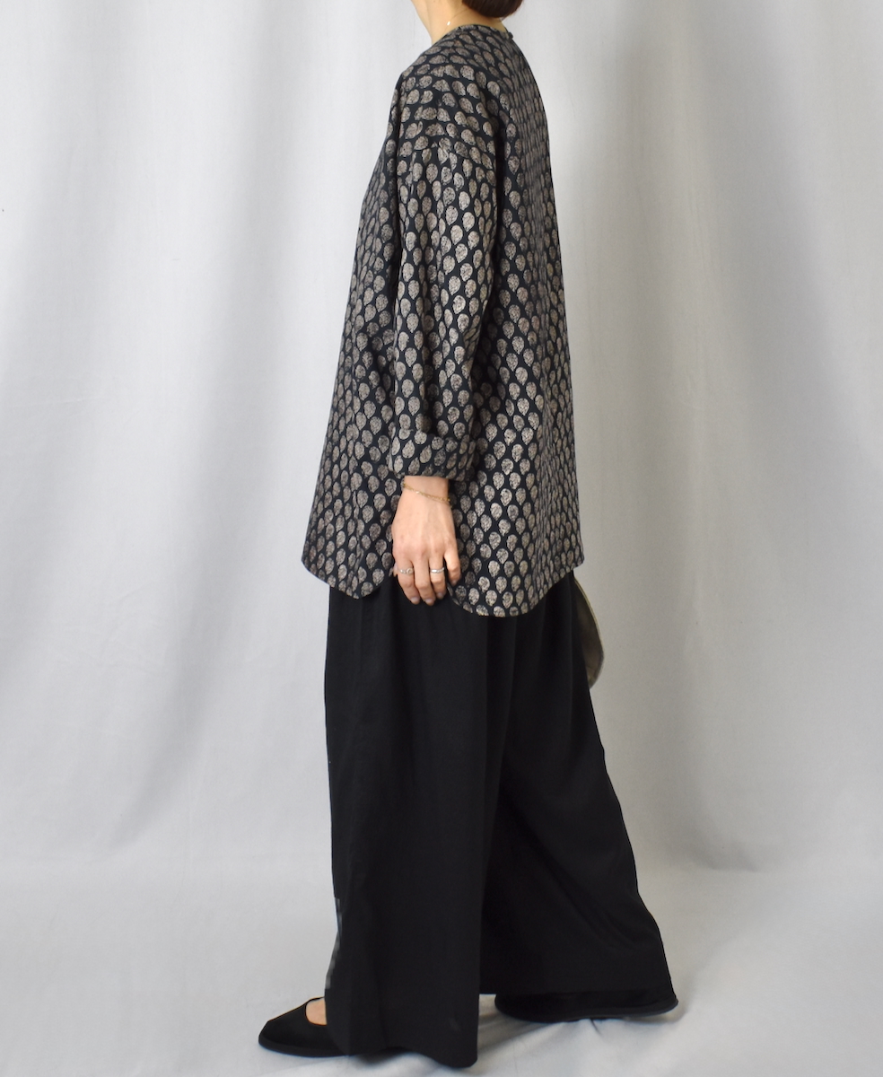 INMDS25035(パンツ) HANDWOVEN SILK/COTTON MICRO CHECK EASY PANTS