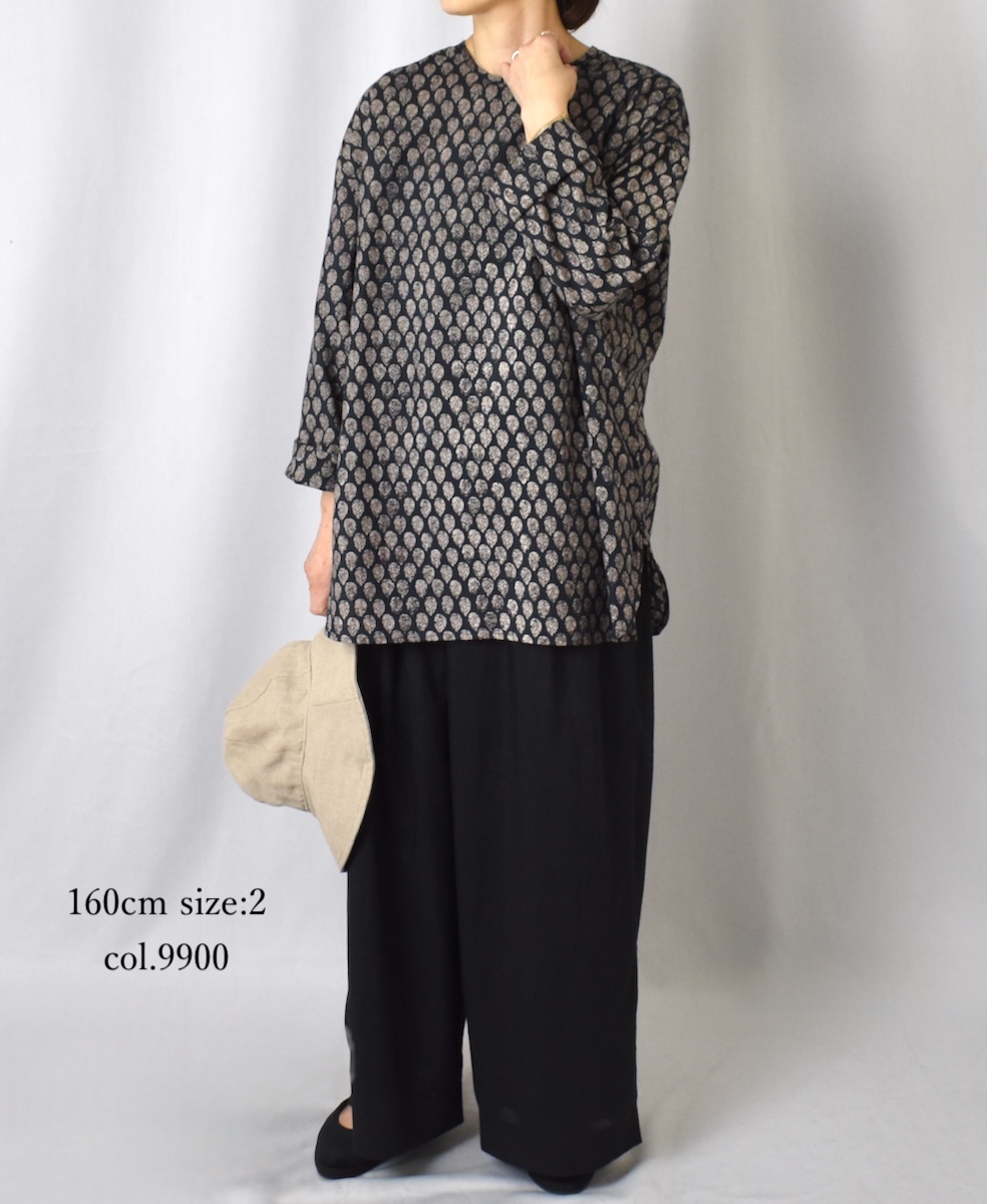 INMDS25035(パンツ) HANDWOVEN SILK/COTTON MICRO CHECK EASY PANTS