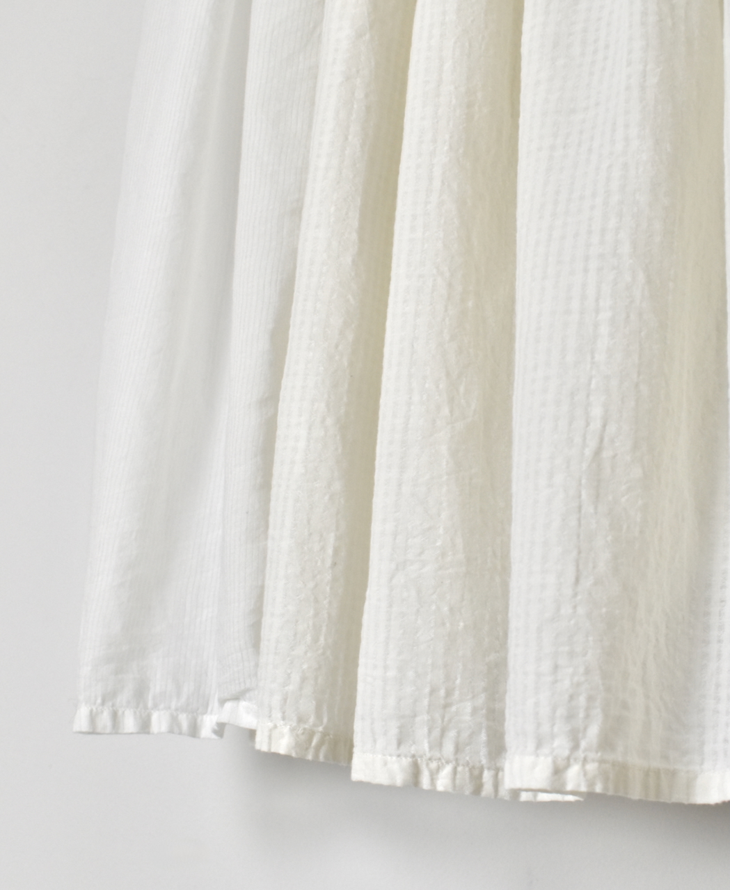 NMDS25236D(スカート) COTTON&LINEN PATCHWORK(OVERDYE) RAJASTHAN TUCK GATHERED SKIRT