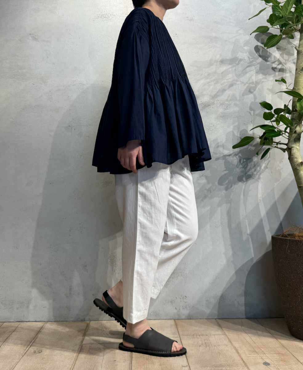GNMDS2101CL (パンツ) 5.1oz WASHED COTTON / LINEN DENIM EASY TAPERED PANTS