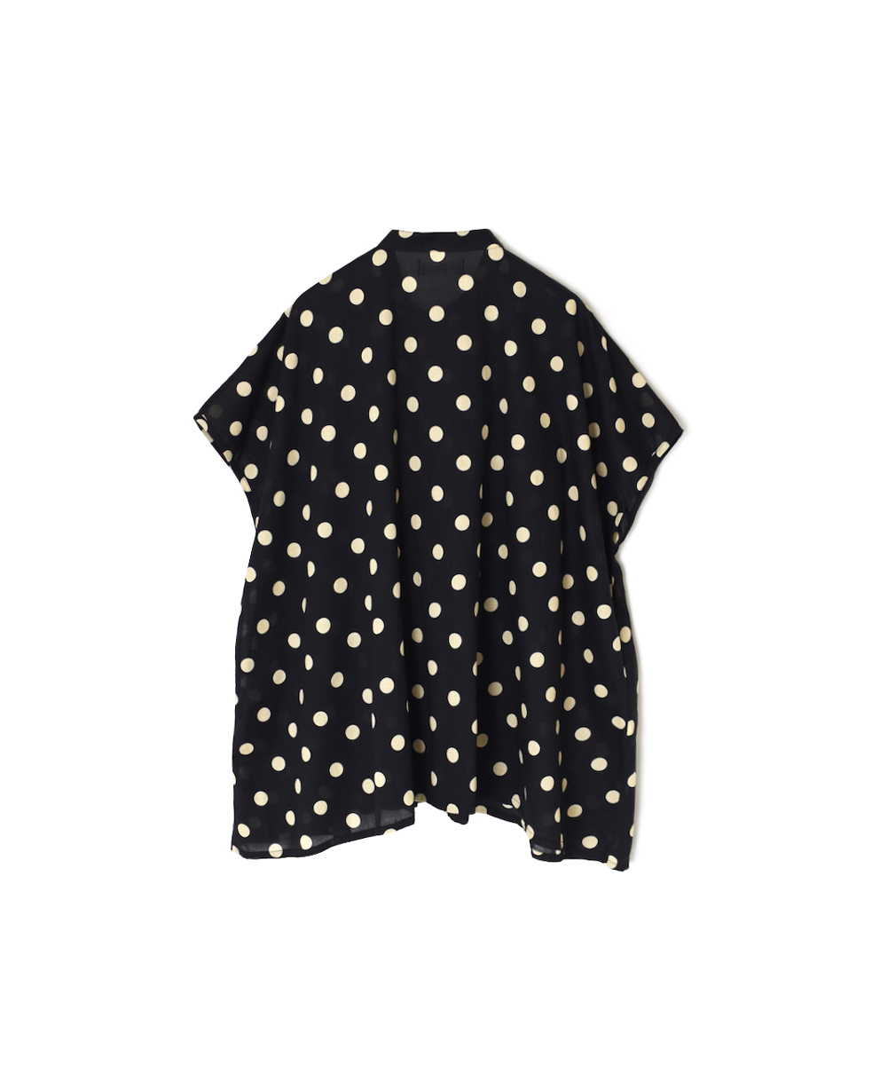 NSL24011 (シャツ) 80s COTTON VOILE DOT PRINT BANDED COLLAR FRENCH/SL SHIRT
