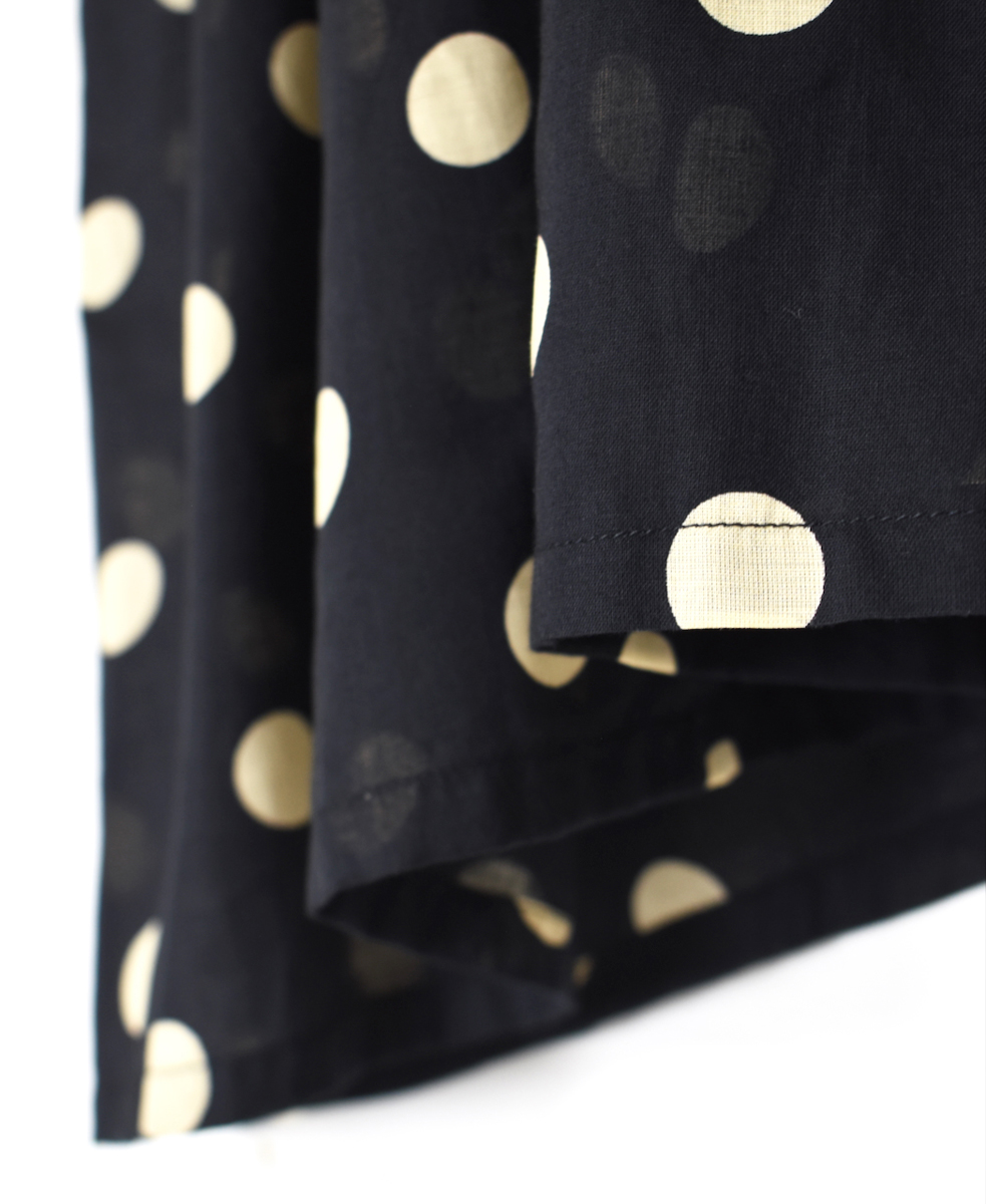 NSL24011 (シャツ) 80s COTTON VOILE DOT PRINT BANDED COLLAR FRENCH/SL SHIRT