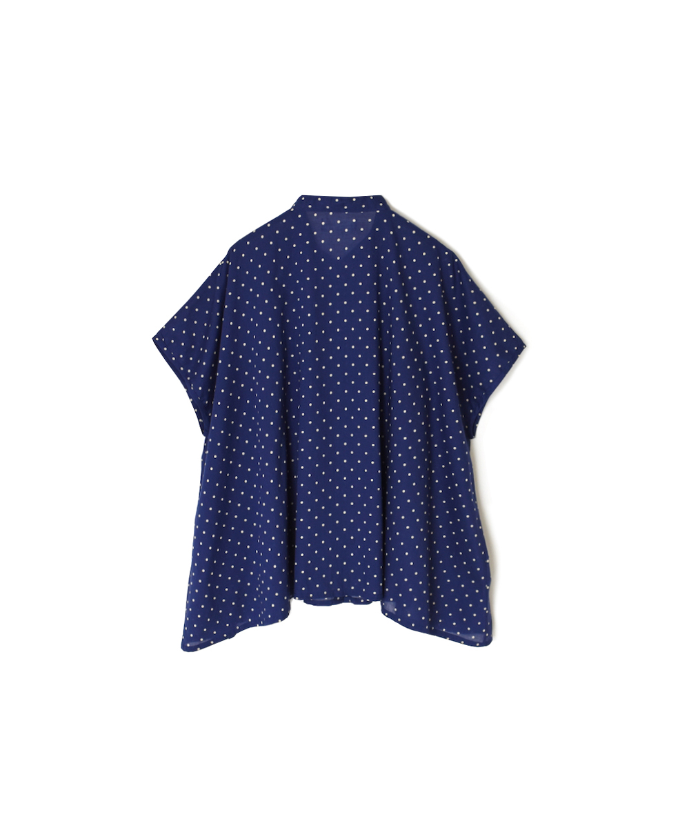 NSL24011 (シャツ) 80s COTTON VOILE DOT PRINT BANDED COLLAR FRENCH/SL SHIRT