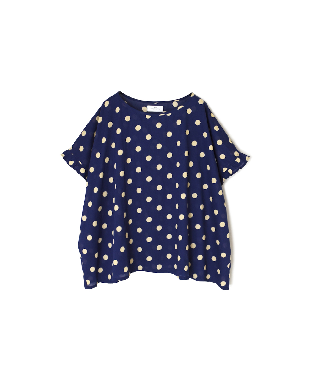 NSL24012 (ブラウス) 80s COTTON VOILE DOT PRINT GATHERED SMOCK