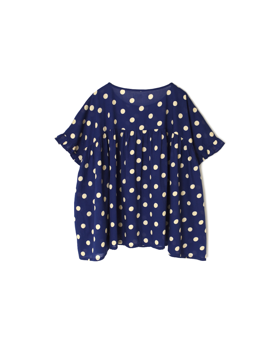 NSL24012 (ブラウス) 80s COTTON VOILE DOT PRINT GATHERED SMOCK