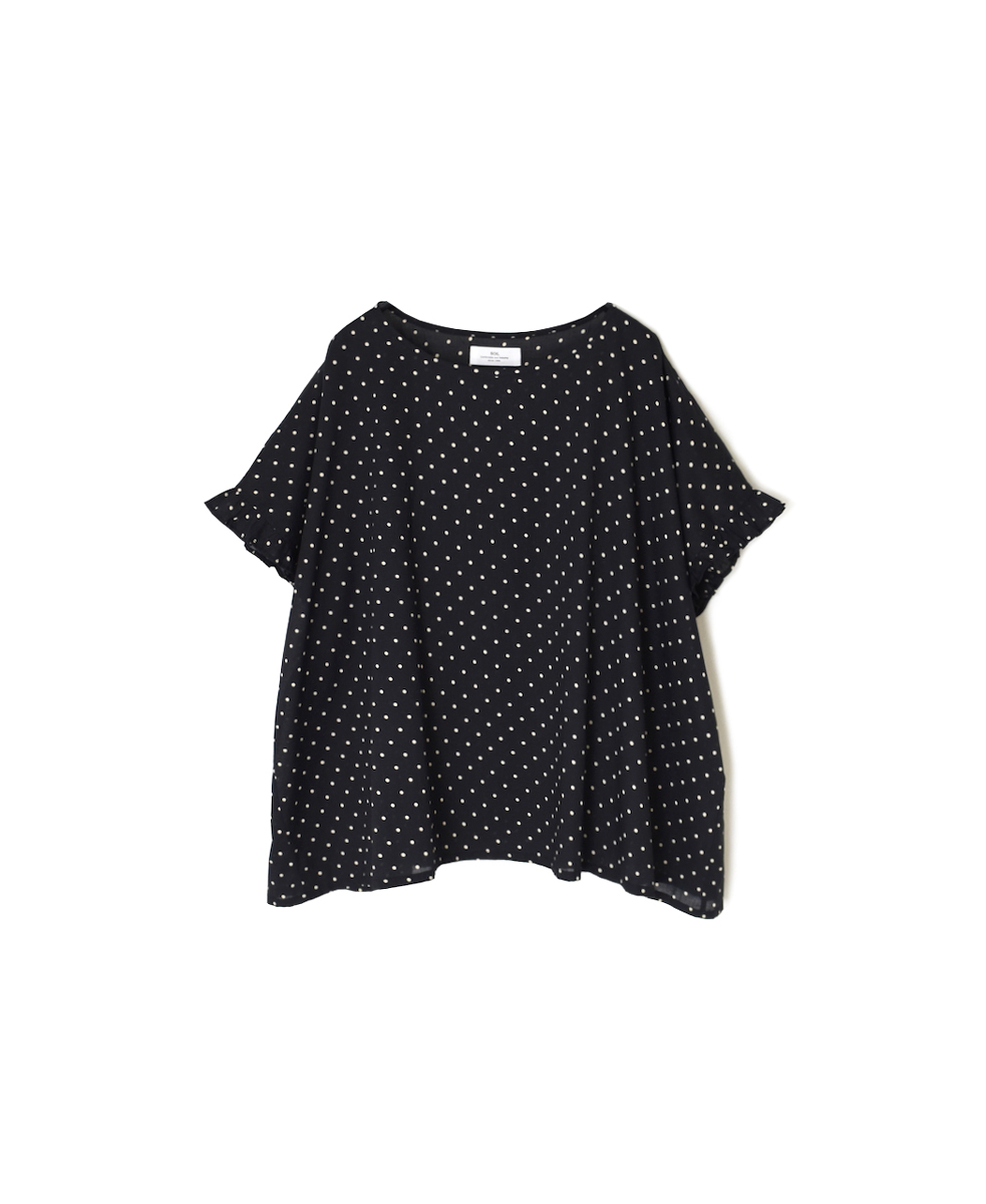 NSL24012 (ブラウス) 80s COTTON VOILE DOT PRINT GATHERED SMOCK