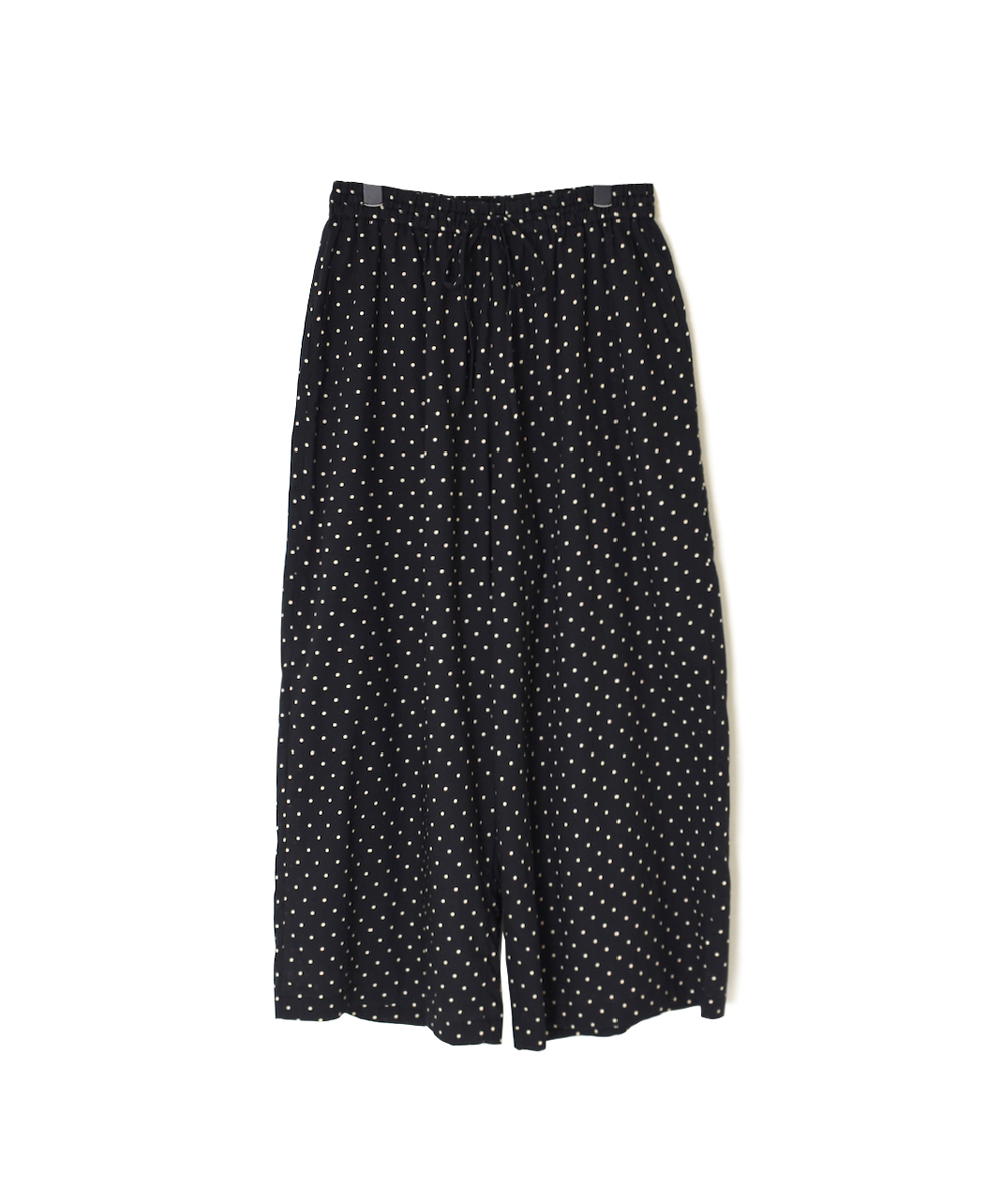 NSL22016 (パンツ) COTTON VOILE DOT PRINT WIDE EASY PANTS
