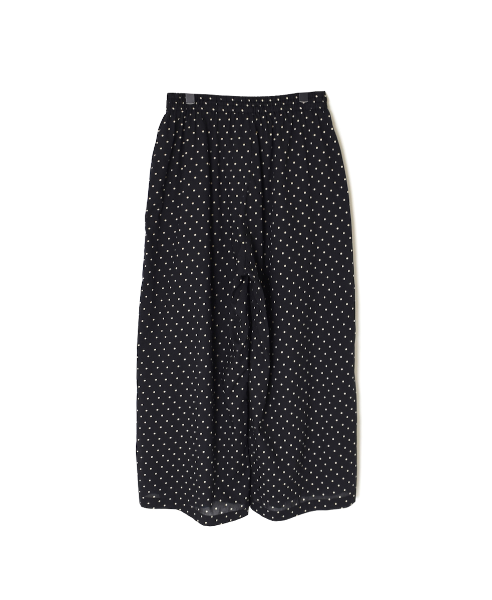 NSL22016 (パンツ) COTTON VOILE DOT PRINT WIDE EASY PANTS