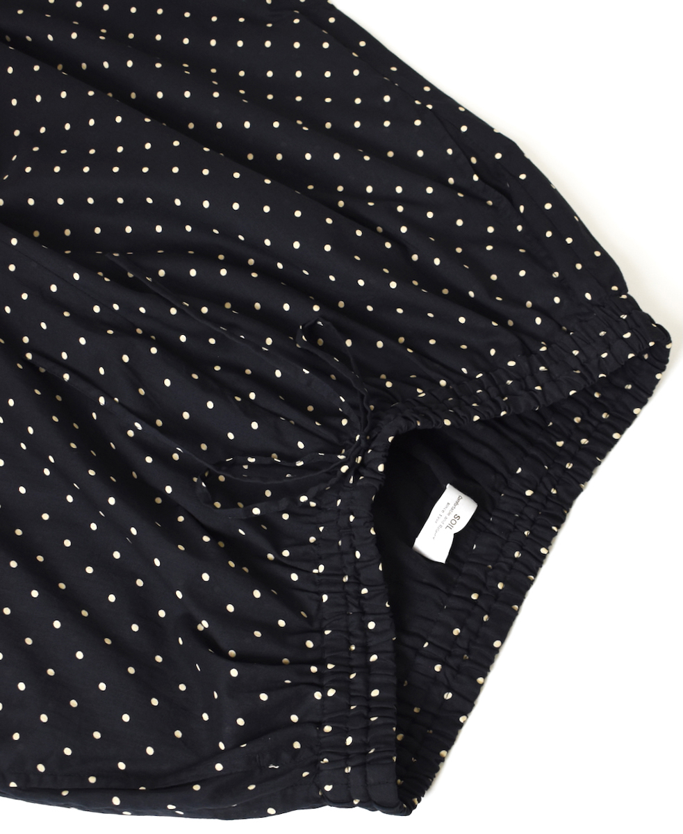 NSL22016 (パンツ) COTTON VOILE DOT PRINT WIDE EASY PANTS