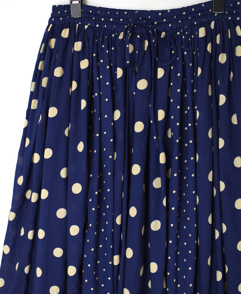 NSL25017(スカート) 80s COTTON VOILE DOT PRINT(PATCHWORK) GATHERED SKIRT
