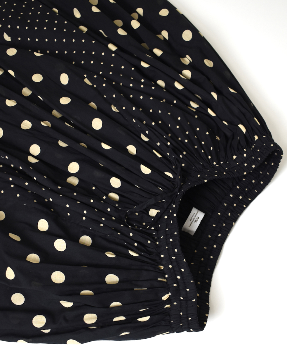 NSL25017(スカート) 80s COTTON VOILE DOT PRINT(PATCHWORK) GATHERED SKIRT